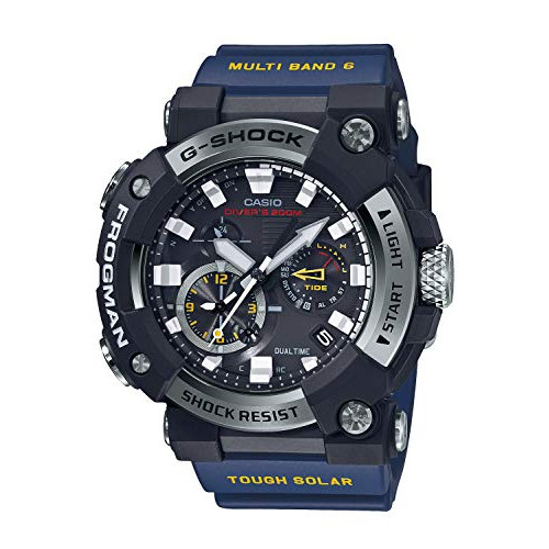 가성비 좋은 카시오 손목시계 G-SHOCK 지샥 Bluetooth 탑재 전파 솔라FROGMAN 카본 코어 가이드 구조 GWF-A1000-1A2JF 맨즈 블루 추천합니다