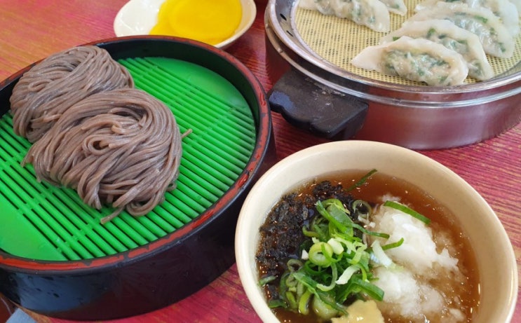  부평시장역 맛집, 여름엔 냉모밀! 만두까지 맛있다! 부평 청실홍실