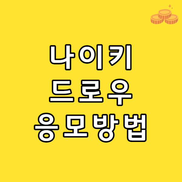  나이키 the draw 응모 방법 및 나이키 드로우 일정
