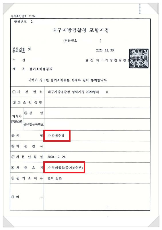  강제추행 혐의없음 - 성공 사례