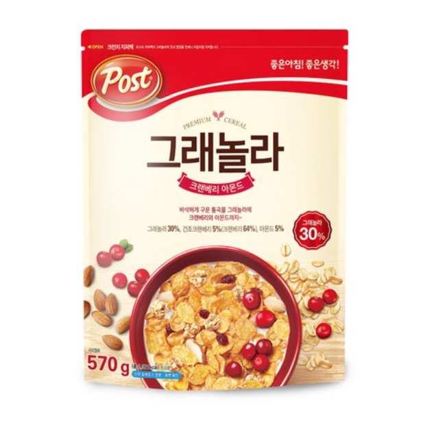 후기가 정말 좋은 포스트 그래놀라 크랜베리 아몬드 시리얼, 570g, 10개 좋아요 후기가 정말 좋은 포스트 그래놀라 크랜베리 아몬드 시리얼, 570g, 10개 좋아요