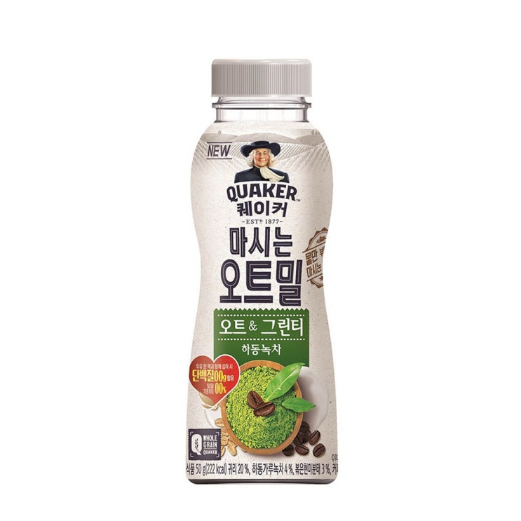 가성비갑 퀘이커 마시는 오트밀 오트 & 그린티, 50g, 8개 ···