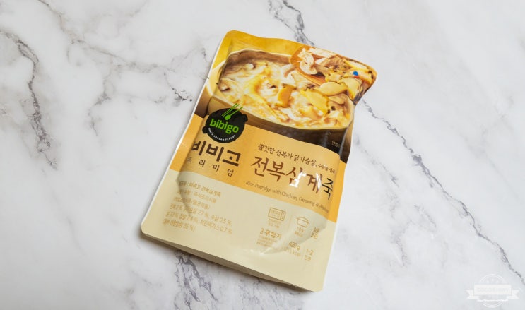  비비고 프리미엄 전복삼계죽! 집에서 먹는 영양죽~ 전자레인지 간편조리