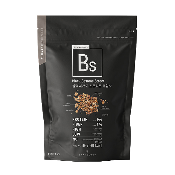 인지도 있는 그라놀로지 블랙 세서미 스트리트 흑임자 그래놀라, 150g, 2개 ··· 인지도 있는 그라놀로지 블랙 세서미 스트리트 흑임자 그래놀라, 150g, 2개 ···