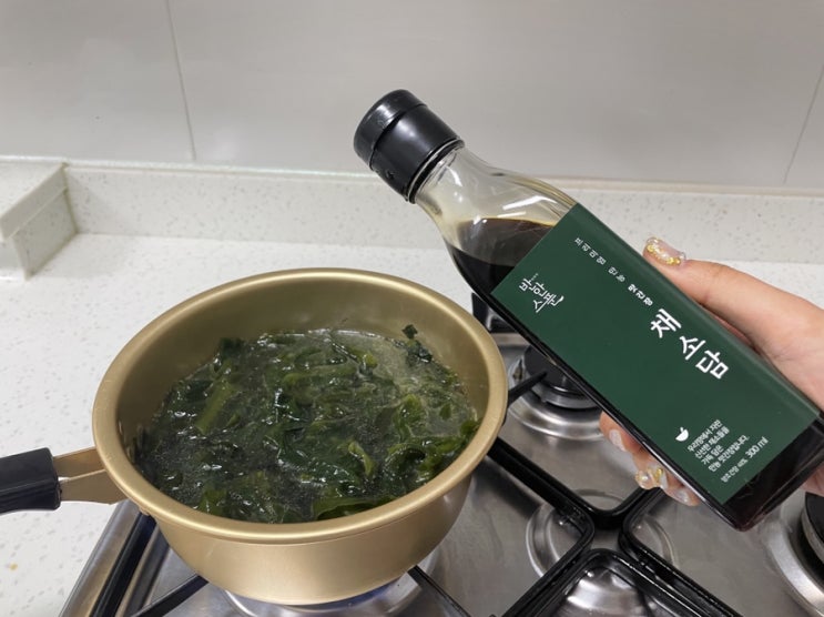  반한스푼 채소담 저염간장으로 미역국 야채볶음밥 만들기