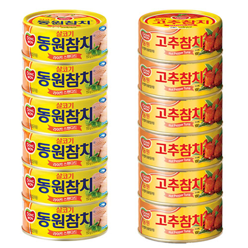 최근 많이 팔린 동원 동원참치 살코기150g 6캔 고추참치 150 총 12캔, 150g 좋아요