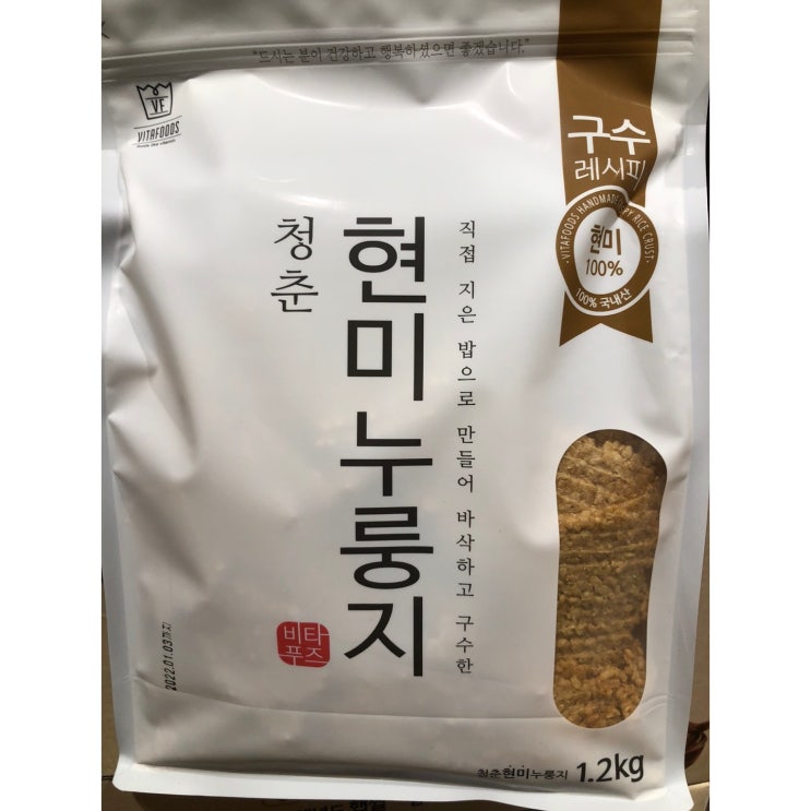 의외로 인기있는 청춘 100% 현미누룽지 국내산 1.2kg, 현미누룽지1.2kg ···