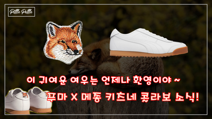  [으으...귀여운 여우는 못 참지] 푸마 X 메종 키츠네 콜라보 라인업 출시! (Maison-Kitsune X Puma Roma 진짜 귀여워...)