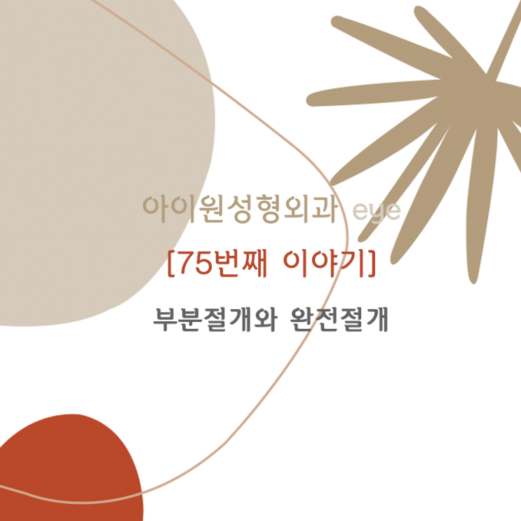  [아이원성형외과 eye] 쌍꺼풀 부분절개와 완전절개 재수술