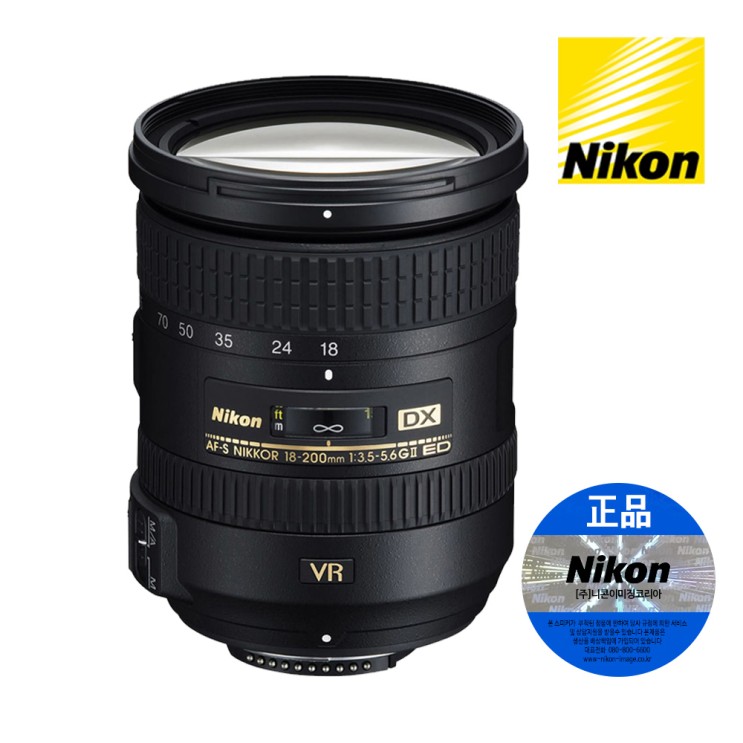 선호도 좋은 정품 니콘 AF-S DX NIKKOR 18-200mm f/3.5-5.6G ED VR Ⅱ DSLR 렌즈 ···