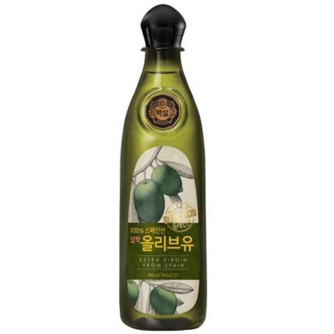 선호도 좋은 백설 압착 올리브유 900ml, 단품 좋아요