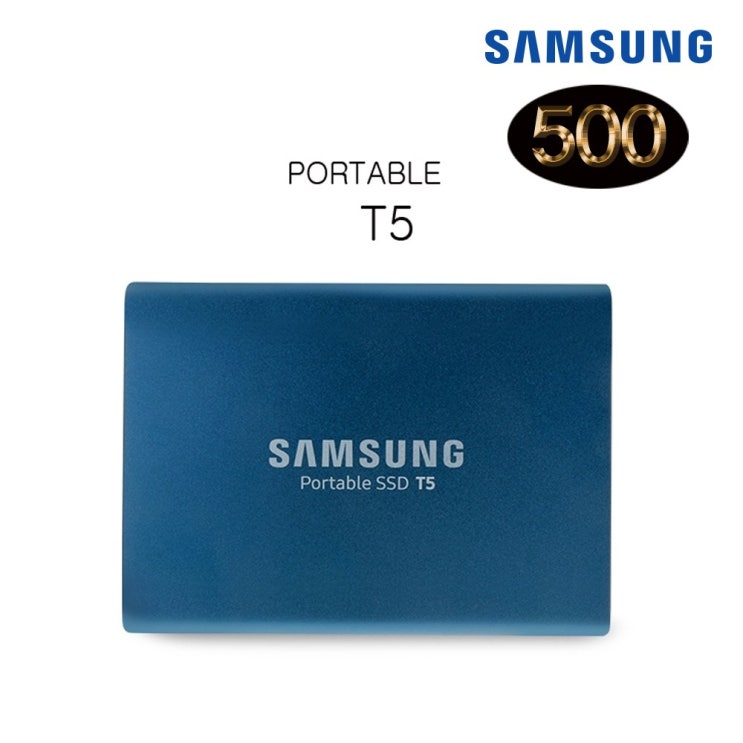 인기 급상승인 삼성전자 포터블 SSD T5 외장SSD, 블루, 500GB 추천합니다