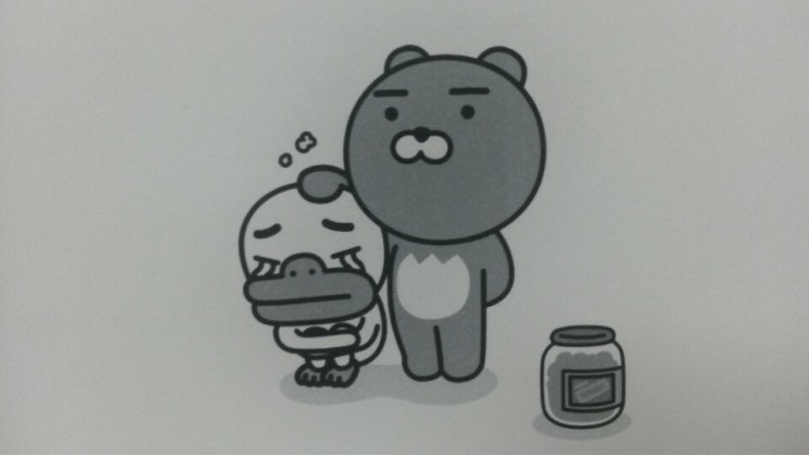 <카카오프렌즈, 그건 사랑한단 뜻이야>-흔글 저, 두 번 읽었는데도 1시간도 안 걸리네