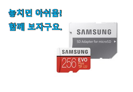 가성비 마이크로 SD카드 물건 써보세요. 가성비 마이크로 SD카드 물건 써보세요.