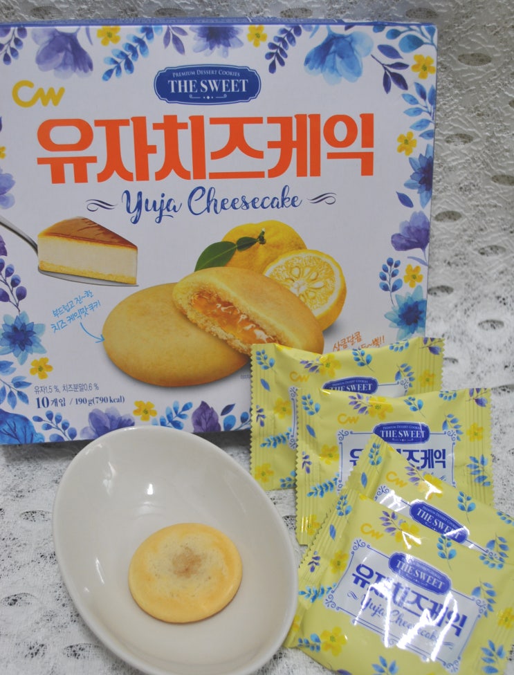 청우식품 쿠키 '유자치즈케익' 유자와 치즈의 만남