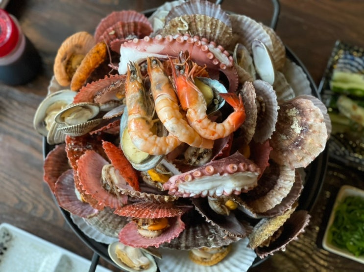  광안리조개찜 지금조개 가성비 술집인데 해산물도 짱 신선해