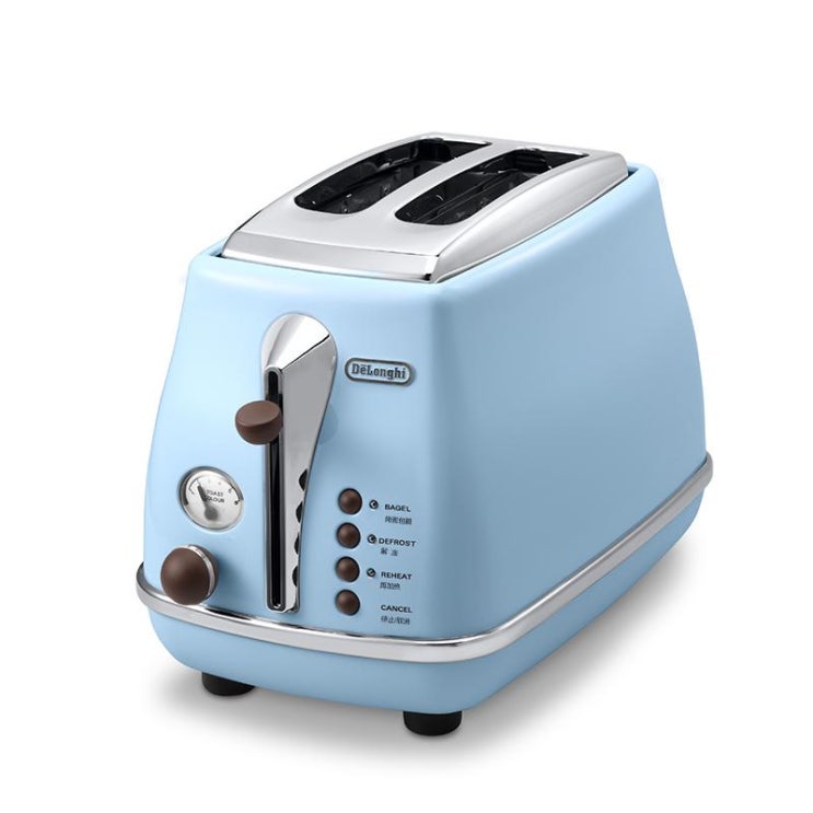 의외로 인기있는 드롱기 Delonghi Delong CTO2003 토스터 토스터 아침 복고풍 다기능, 라이트 블루 더스트 커버 icona 레트로 시리즈 추천합니다