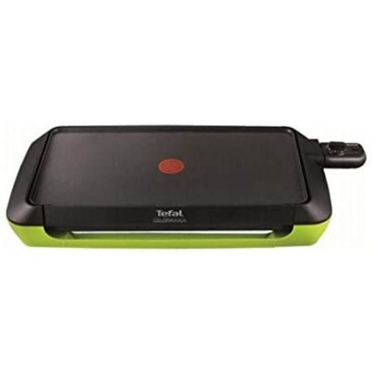 인기있는 Tefal CB660301 - 논스틱 플레이트 56.2 x 29.2 x 9.2cm 2000 와트 열반 기능 색상 : 선인장 녹색과 검은 색, 단일옵션 추천합니다