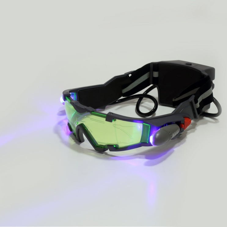 선호도 좋은 1Pcs 안경 eyeshield 녹색 렌즈 조정 가능한 탄성 밴드 야간 투시경 25 피트 고글 LED 조명 어두운 안경 드롭 배송|나이트 비전|, 폴란드 ···