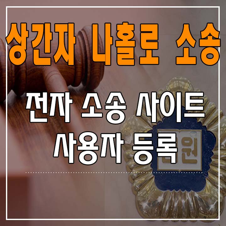  나홀로 소송 방법 - 전자 소송 사이트에 등록