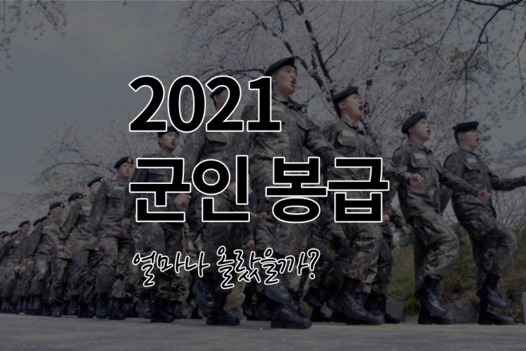  2021년 군인월급과  직업군인의 월급 얼마나 올랐을까?