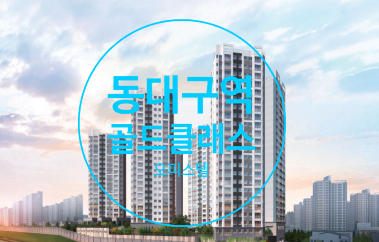  동대구역 골드클래스 오피스텔 분양권 급매 69타입 있습니다