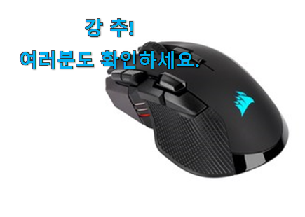 안사면 손해 커세어 마우스 픽미 와이프도 좋아하네요