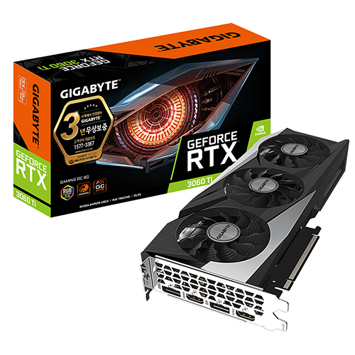 당신만 모르는 기가바이트 지포스 RTX 3060 Ti Gaming OC D6 8GB 그래픽카드 제이씨현, GV-N306TGAMING OC-8GD 좋아요