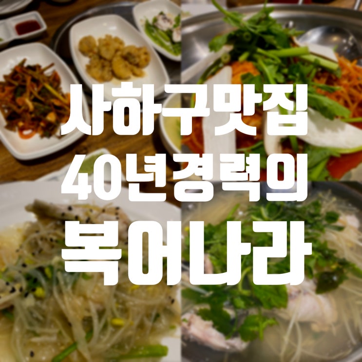  [ 부산 사하구 맛집 ] 다양하게 즐길 수 있는, 40년 경력의 복어요리집