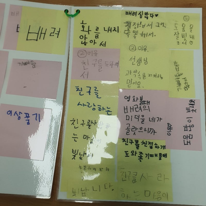 초등학교 1학년 학생들과 미덕(버츄)프로젝트/미덕샤워 활동 : 네이버 블로그