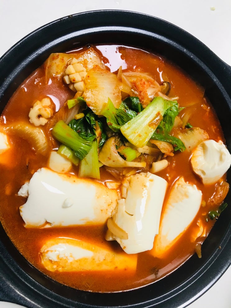  비오는 날엔 오징어 짬뽕 순두부 만들기