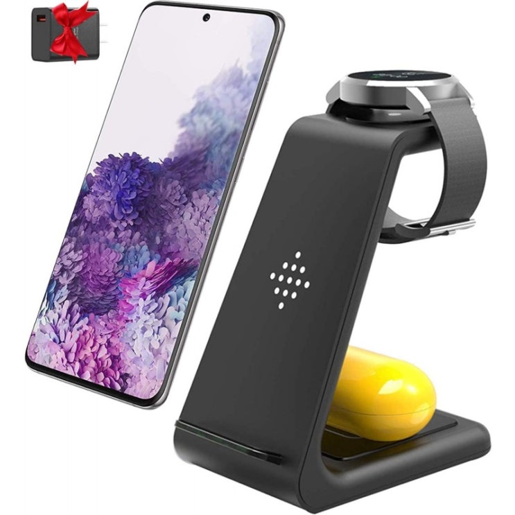 인지도 있는 무선 충전기 3 in 1 Fast Wireless 충전소 Qi-Certified 충전 스탠드 액티브2/1 기어 S3/S2 갤럭시 버즈 라이브 삼성 S20/S, 단일옵션 인지도 있는 무선 충전기 3 in 1 Fast Wireless 충전소 Qi-Certified 충전 스탠드 액티브2/1 기어 S3/S2 갤럭시 버즈 라이브 삼성 S20/S, 단일옵션