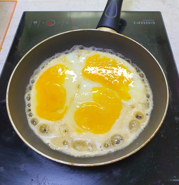 아무리 밥 맛 없어도 계란 후라이와 함께라면 두려울 것이 없네.