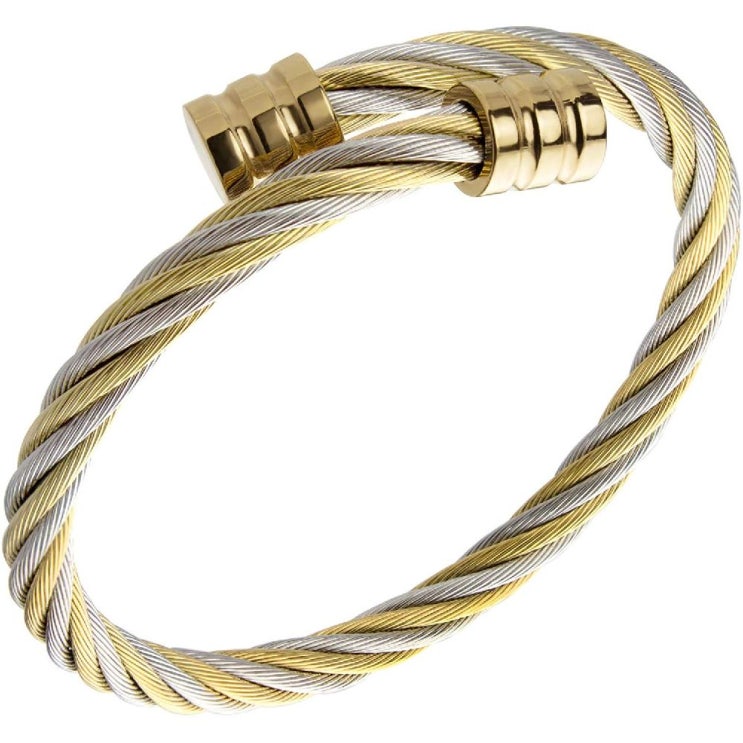 가성비갑 555Jewelry 2 톤 여자 & 남자 조정 가능한 꼬이는 케이블 철사 팔찌 팔목 추천해요 가성비갑 555Jewelry 2 톤 여자 & 남자 조정 가능한 꼬이는 케이블 철사 팔찌 팔목 추천해요