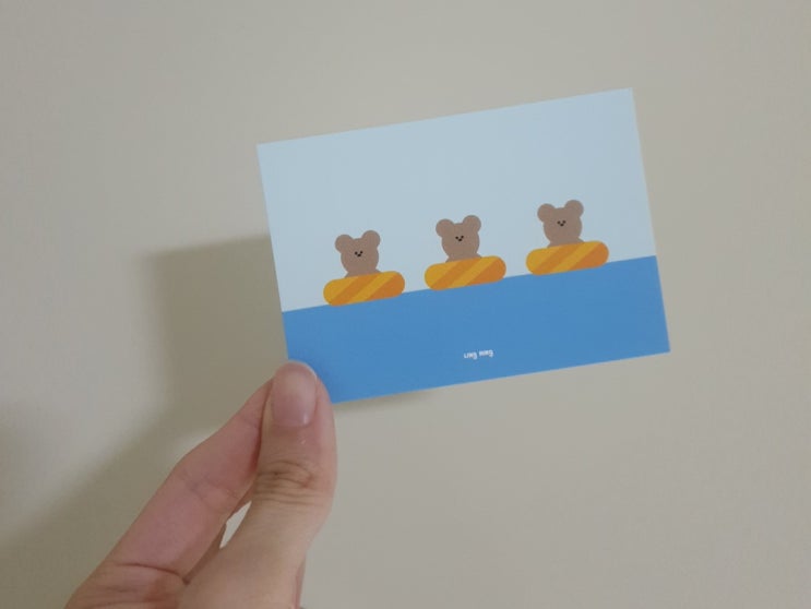  귀여운편지지추천! 링링스튜디오 세마리 곰도리 미니카드