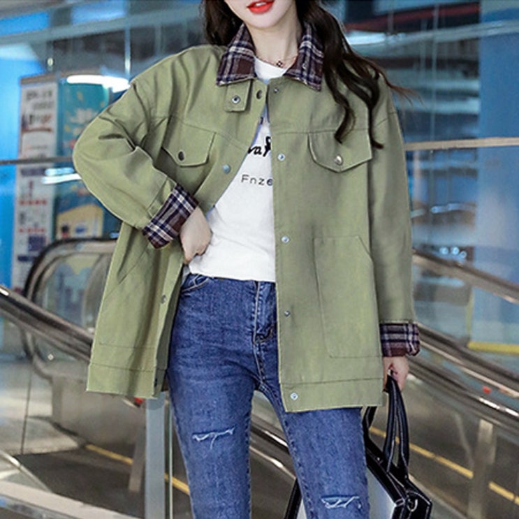 요즘 인기있는 헤이슈 체크포인트 캐주얼 야상 자켓 아우터 데일리 여성점퍼 ··· 요즘 인기있는 헤이슈 체크포인트 캐주얼 야상 자켓 아우터 데일리 여성점퍼 ···