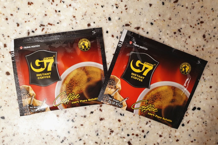  G7 퓨어 블랙 커피 _ 맛과 향이 진한 베트남 인스턴트 커피