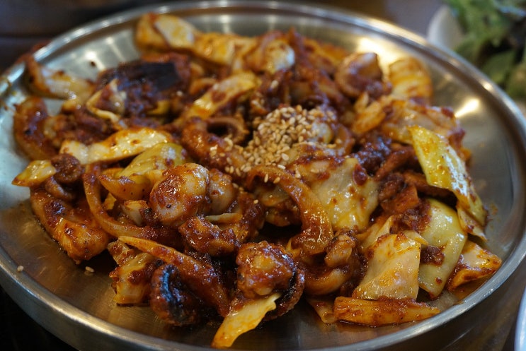  롯데아울렛 기흥점 맛집 사월에 보리밥과 쭈꾸미
