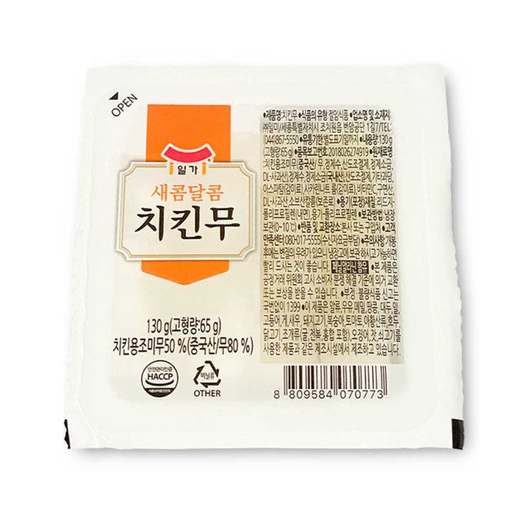 가성비 뛰어난 일가집 치킨무 130g, 단품 추천합니다