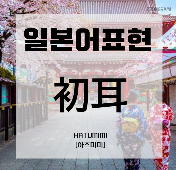  [일본어 공부] 일본어 표현 : 「初耳」
