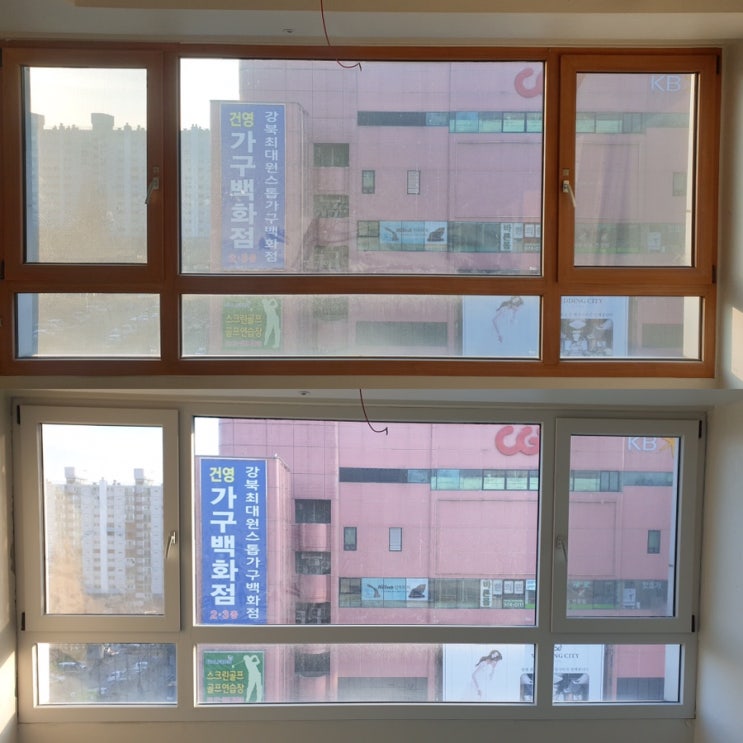  노원구 브라운스톤중계오피스텔 샷시시트지 문틀시트지시공