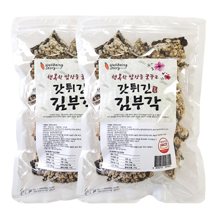 선호도 높은 소담 남원 김부각 큰용량(100g) 2봉, 100g, 2개 좋아요