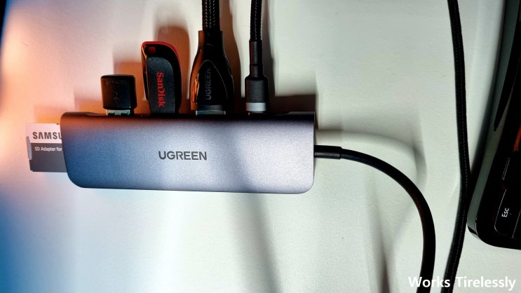  유그린 UGREEN USB C타입 멀티포트 허브 실사용 후기