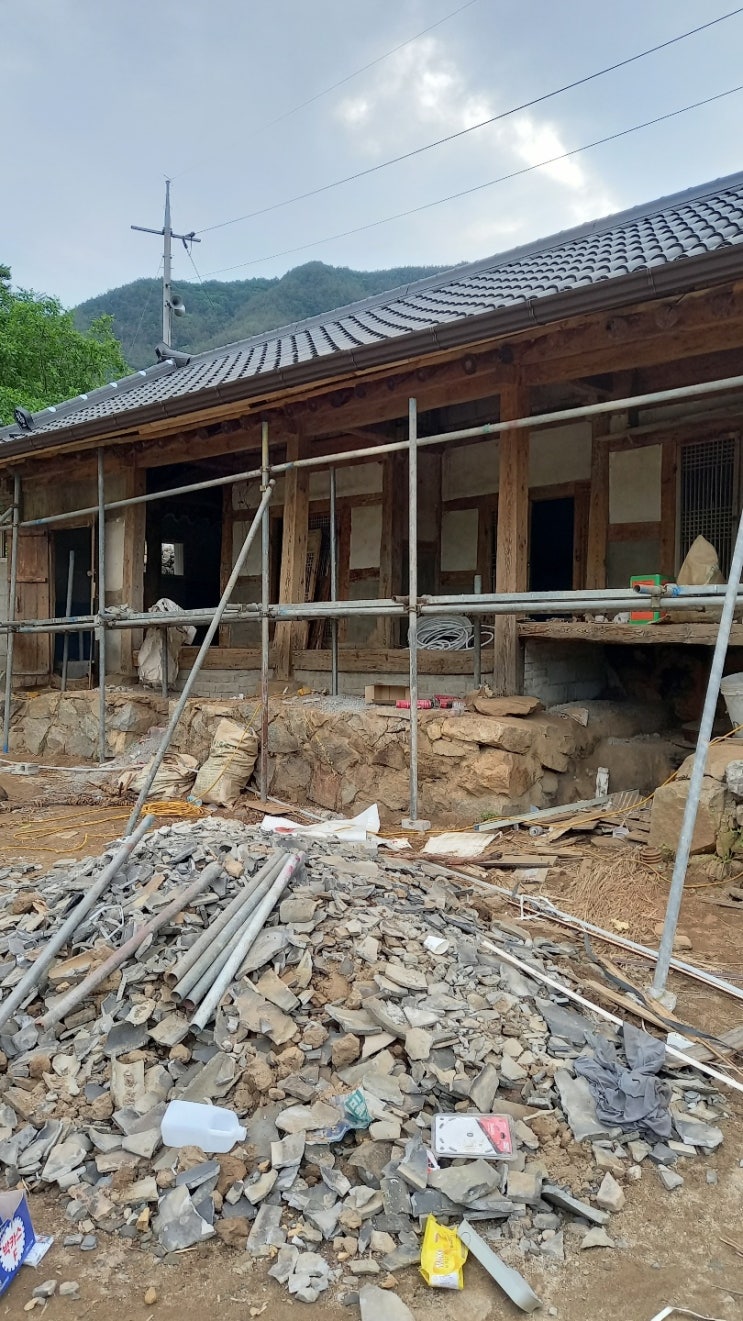  대구경북한옥집샌딩 석까래샌딩작업 대구철거잘하는곳