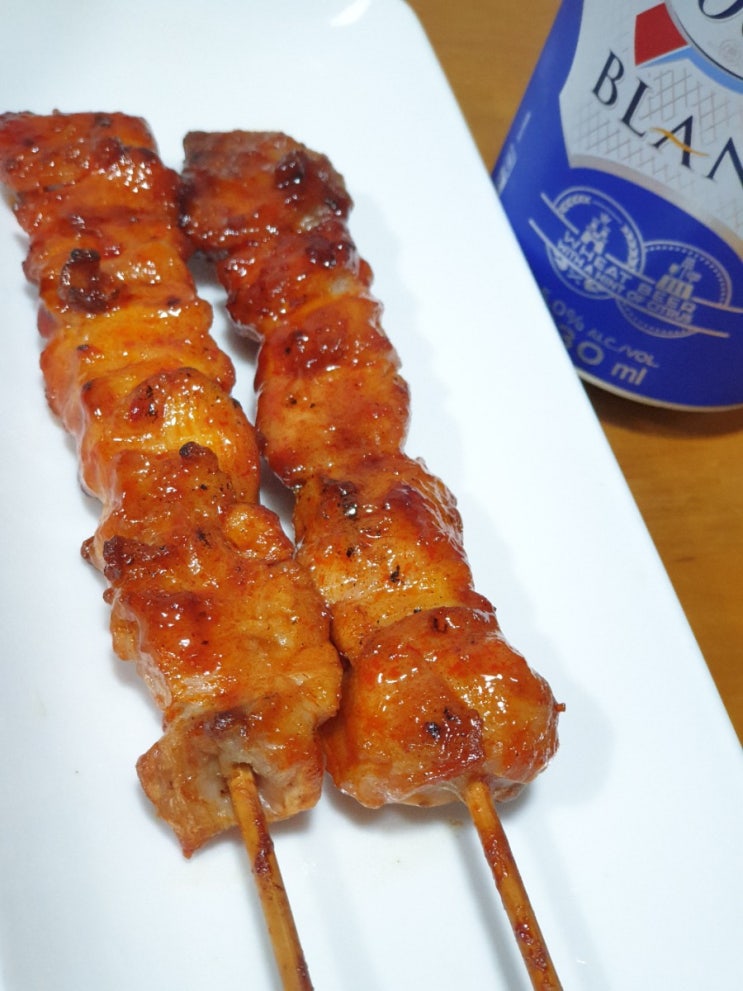  노브랜드 숯불닭꼬치 맛있게 먹기 / 대파꼬치구이