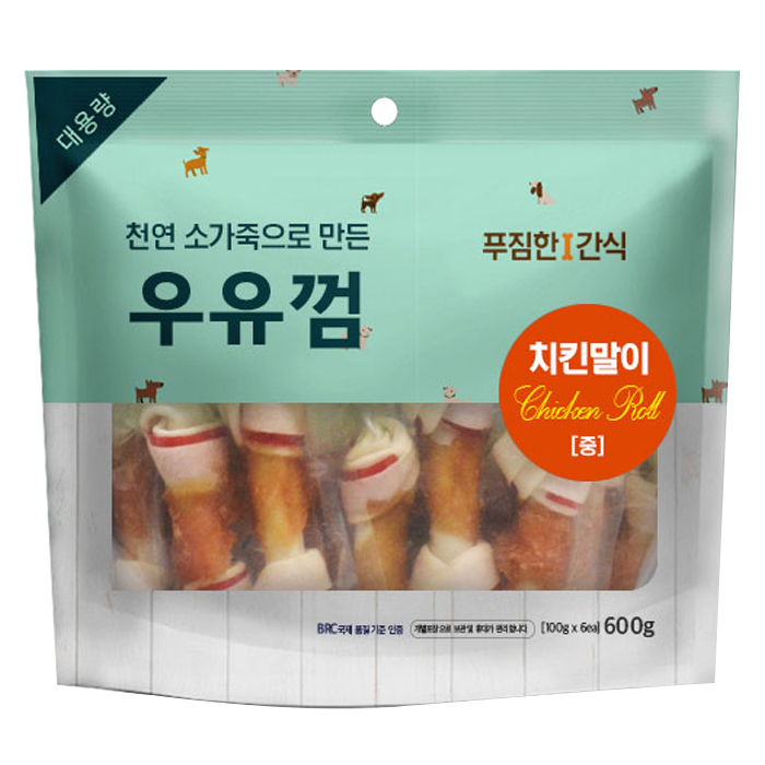 의외로 인기있는 에버플러스 푸짐한 간식 대용량 우유껌 중, 치킨말이, 1개 좋아요 의외로 인기있는 에버플러스 푸짐한 간식 대용량 우유껌 중, 치킨말이, 1개 좋아요