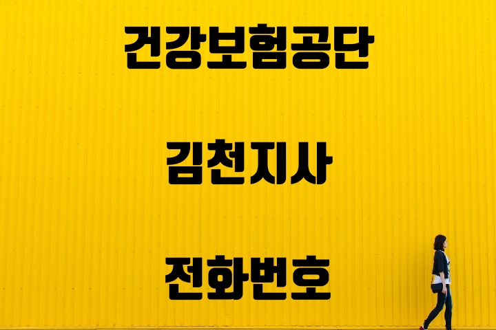  김천시 건강보험지사 전화번호