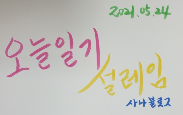  설레임이 가득한 나의 하루 일기