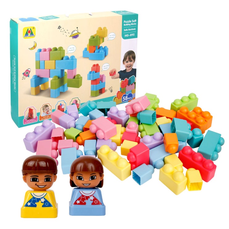  잘팔리는 TOYPLUS 소프트 베베블럭 58p, 혼합 색상 추천합니다