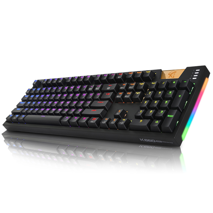  가성비갑 앱코 HACKER K660 ARC 프리미엄 카일 광축 방수 유선키보드 리니어 RGB LED, 블랙 추천해요